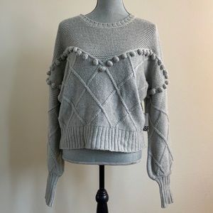 NWT NSF Kaaya Mixed Stitched Sweater